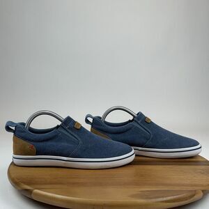 Womens Xtratuf SharkByte Blue Canvas Casual Slip On Deck Shoes Sneakers Size 9.5